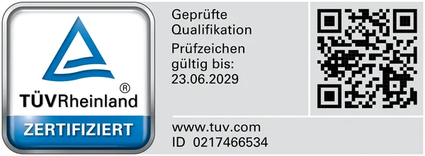 TÜV Rheinland zertifiziert, Robin Nürnberg